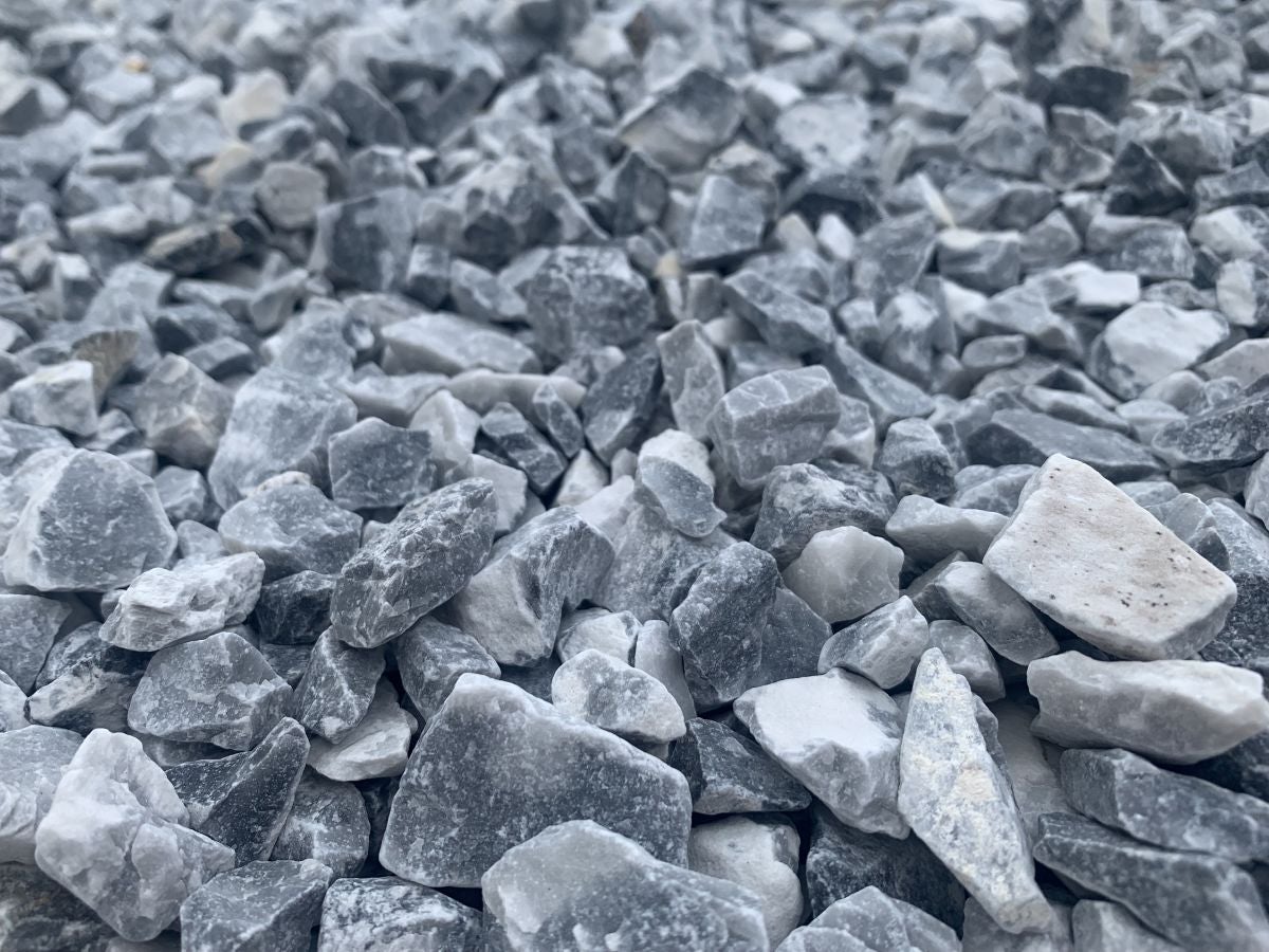 Lot de 5 sacs de 20 kg - Gravier en marbre Gris Nevada - 20/40 mm - C-NEGOCE - 2