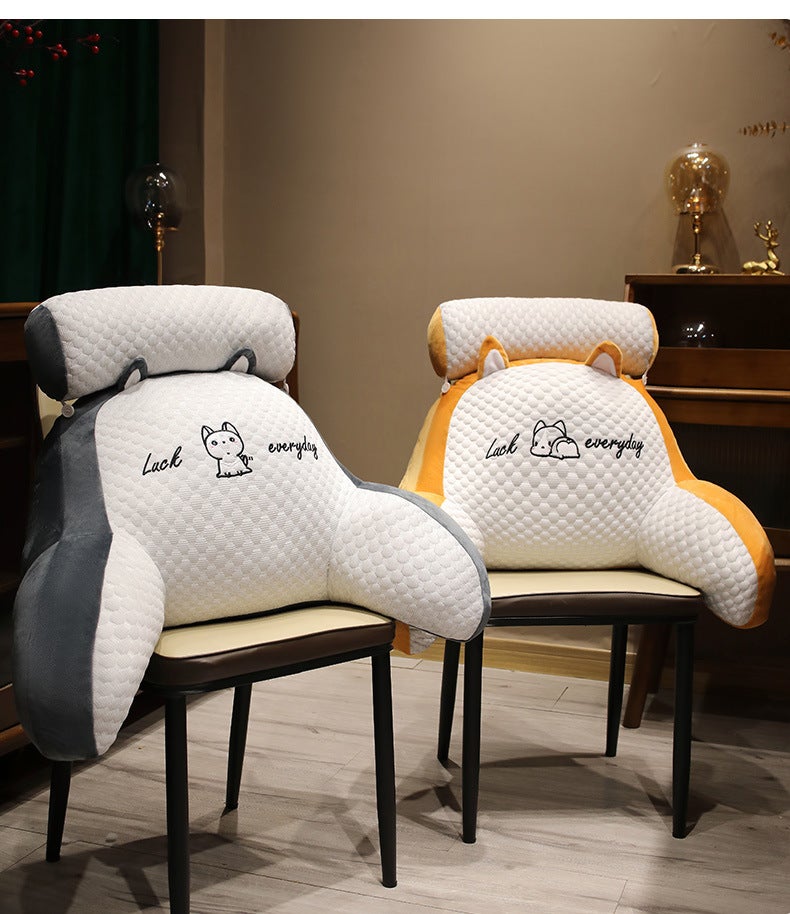 Coussin de lecture, 70 x 50 cm Coussin de dossier Canapé, Coussin de lecture Lit adulte avec support de cou/bras, Gris et blanc - 9