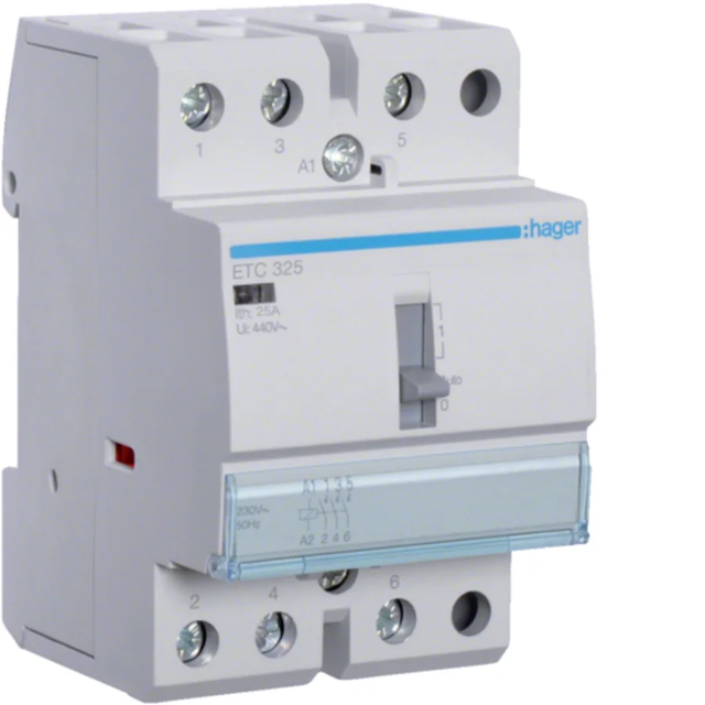 Contact J-N 25A, 3F, 230V - ETC325