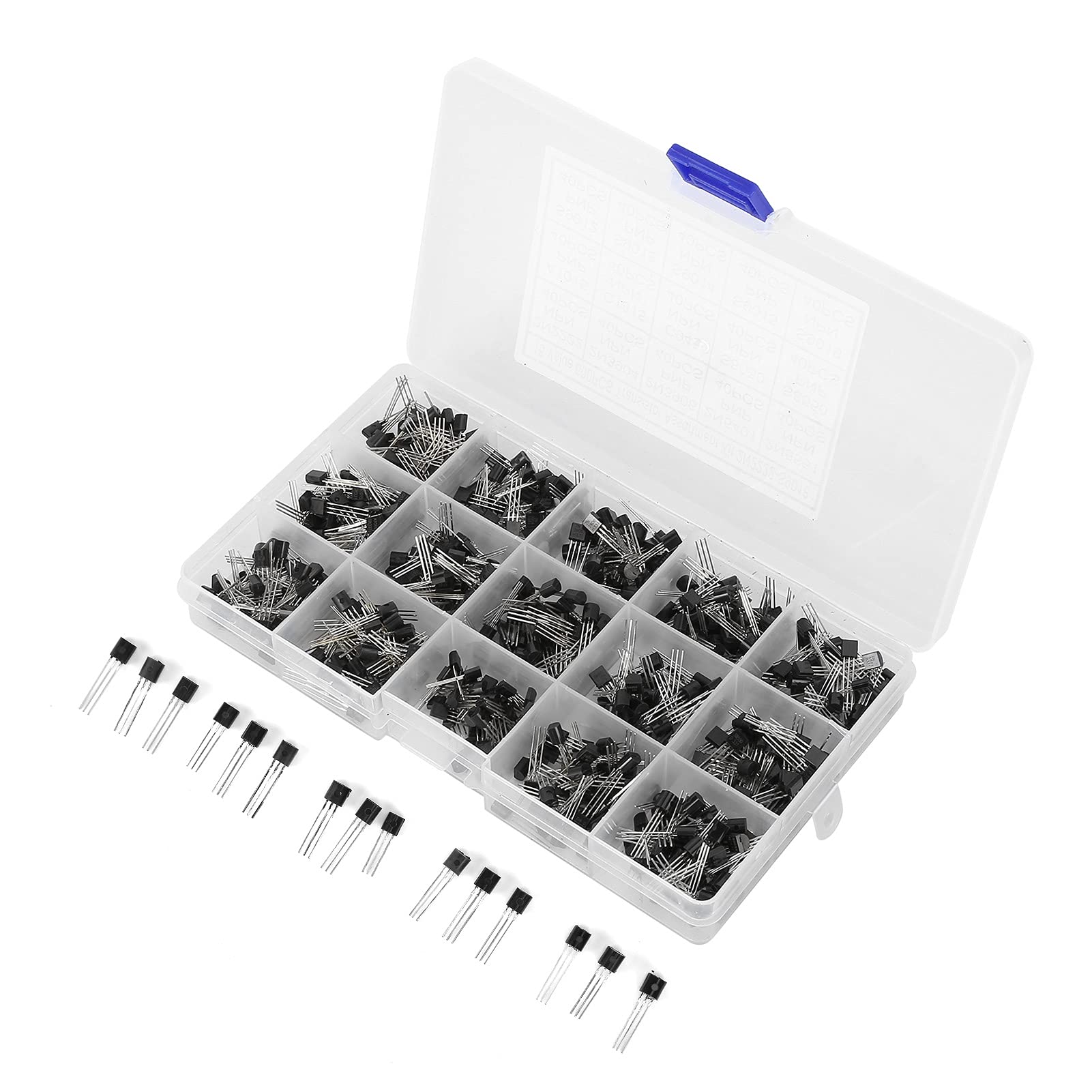 Kit d'assortiment de 600 transistors NPN TO-92 PNP 2N2222-S9018 ...