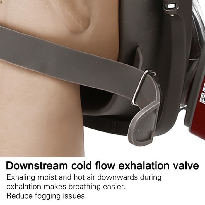 Respirateur de sécurité Respirateur à gaz intégral 6800 anti-poussière Gel de silice bouche-moufle couverture élevée - 4