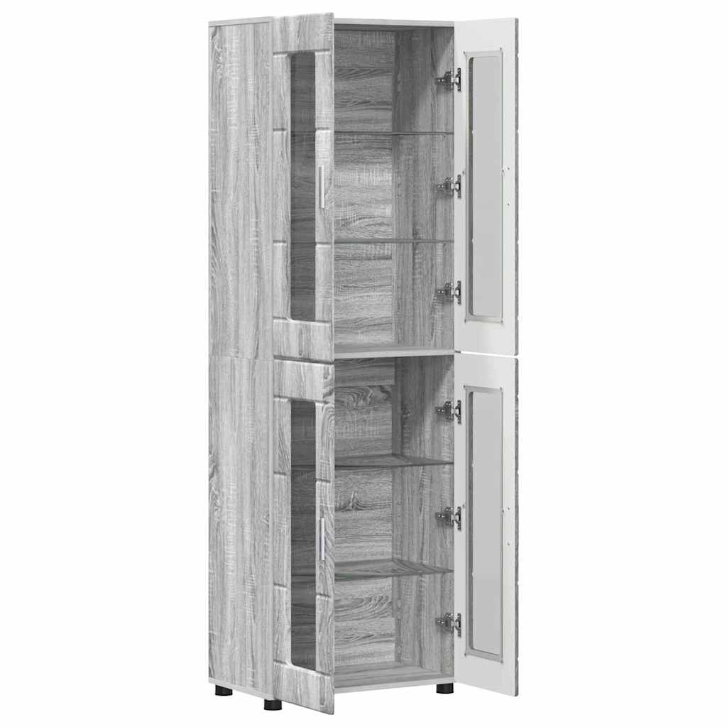 Armoire Haut de rangement - Armoire De Chambre avec étagère Gris Sonoma 60 x 35 x 182 cm - 5