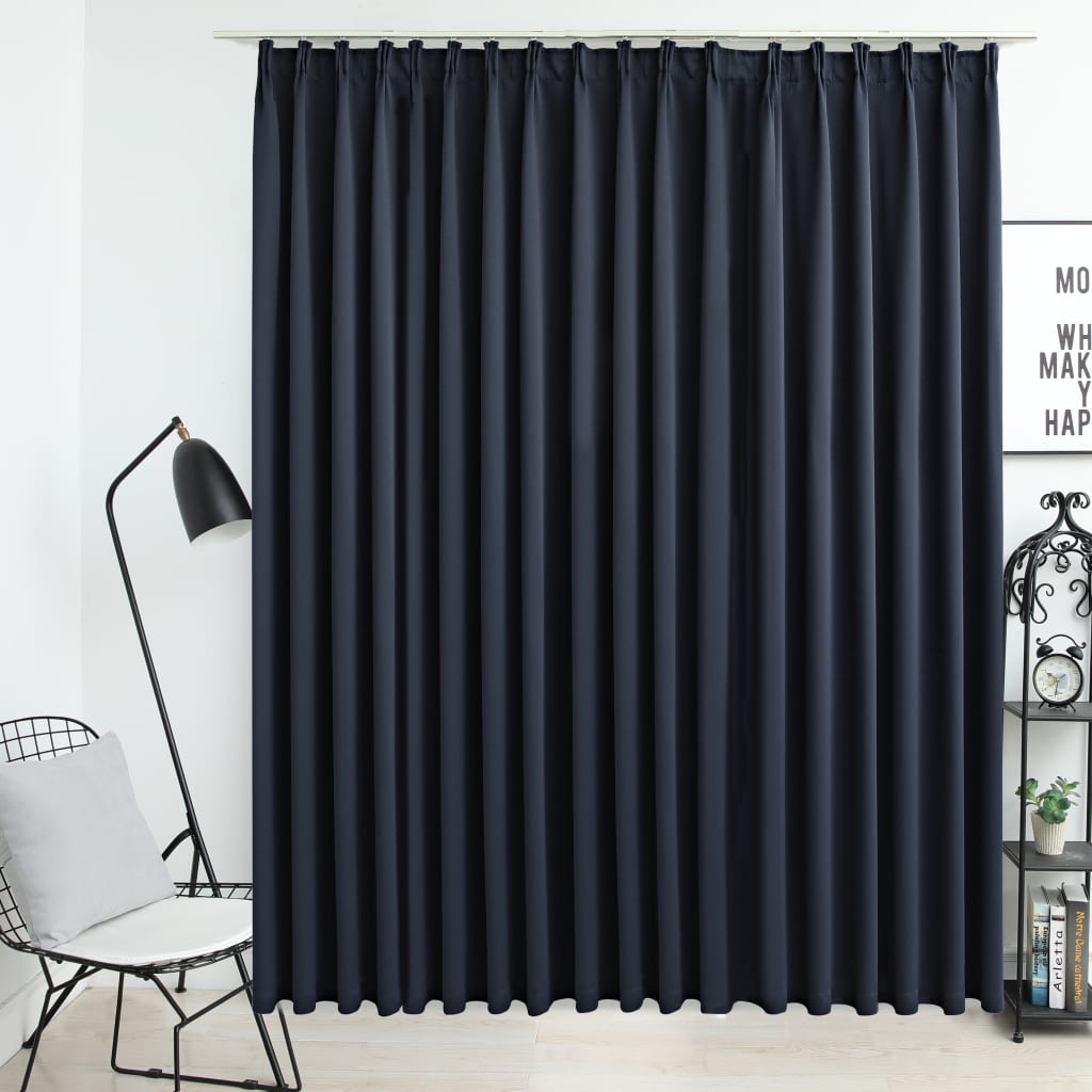Maison exclusive - cortina opaca con ganchos gris antracita 290x245 cm