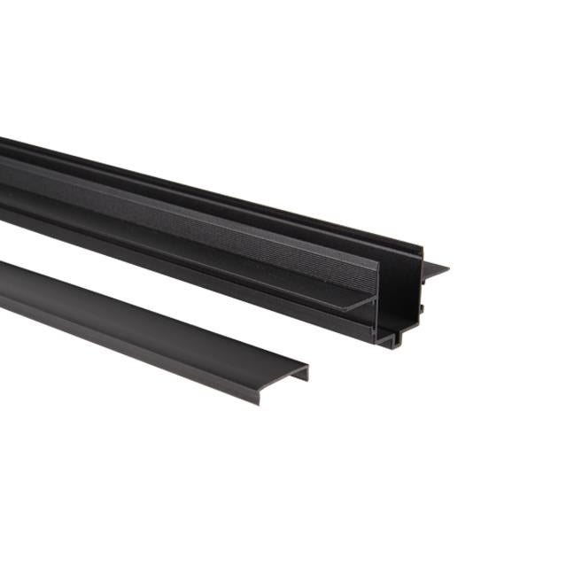 Profil do szynoprzewodu Luxo 48V 2m IP20 podtynkowy czarny mat aluminium MasterLED