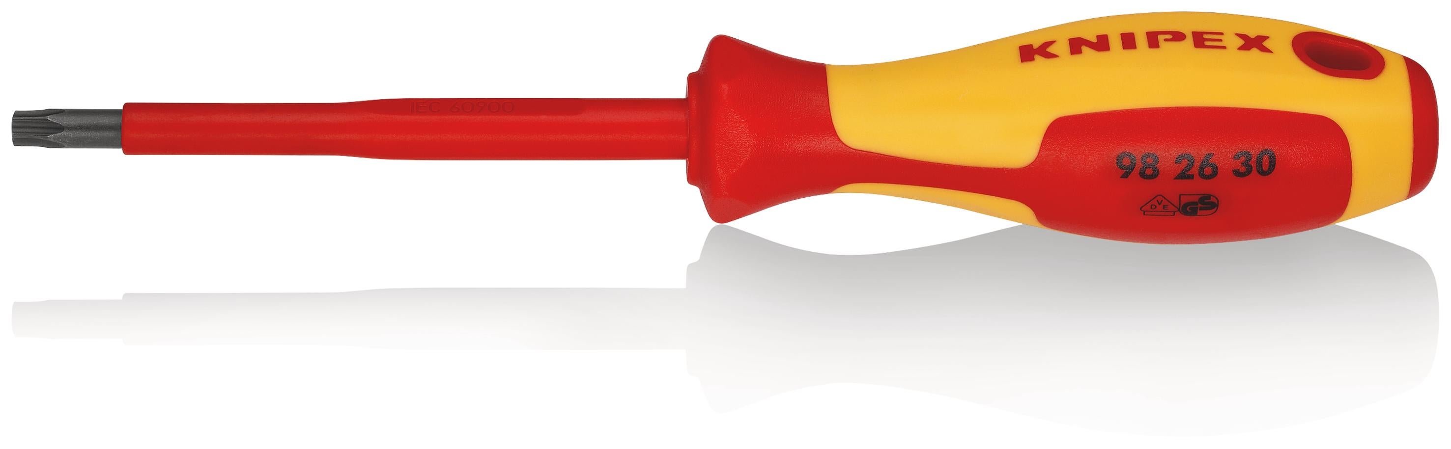 Knipex 98 25 01 SL Tournevis Slim Pozidriv PZ1 - Manche Bi-matière Isolante VDE - Idéal Vis Encastrées 187 Mm