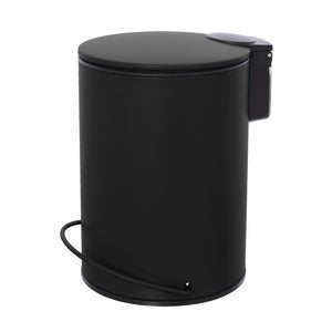 Pattumiera Bagno A Pedale 7L Nera - Antiodore, Chiusura Silenziosa, 31x19x28cm - Foto 12