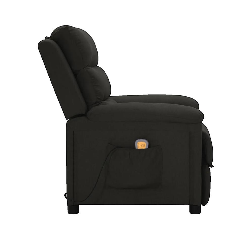 vidaXL Fauteuil de massage Noir Tissu - 3