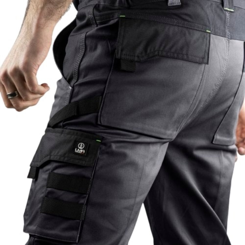 Pantalon de travail bicolore imperméable avec genouillères LMA Vulcain Gris / Noir 36 - 3