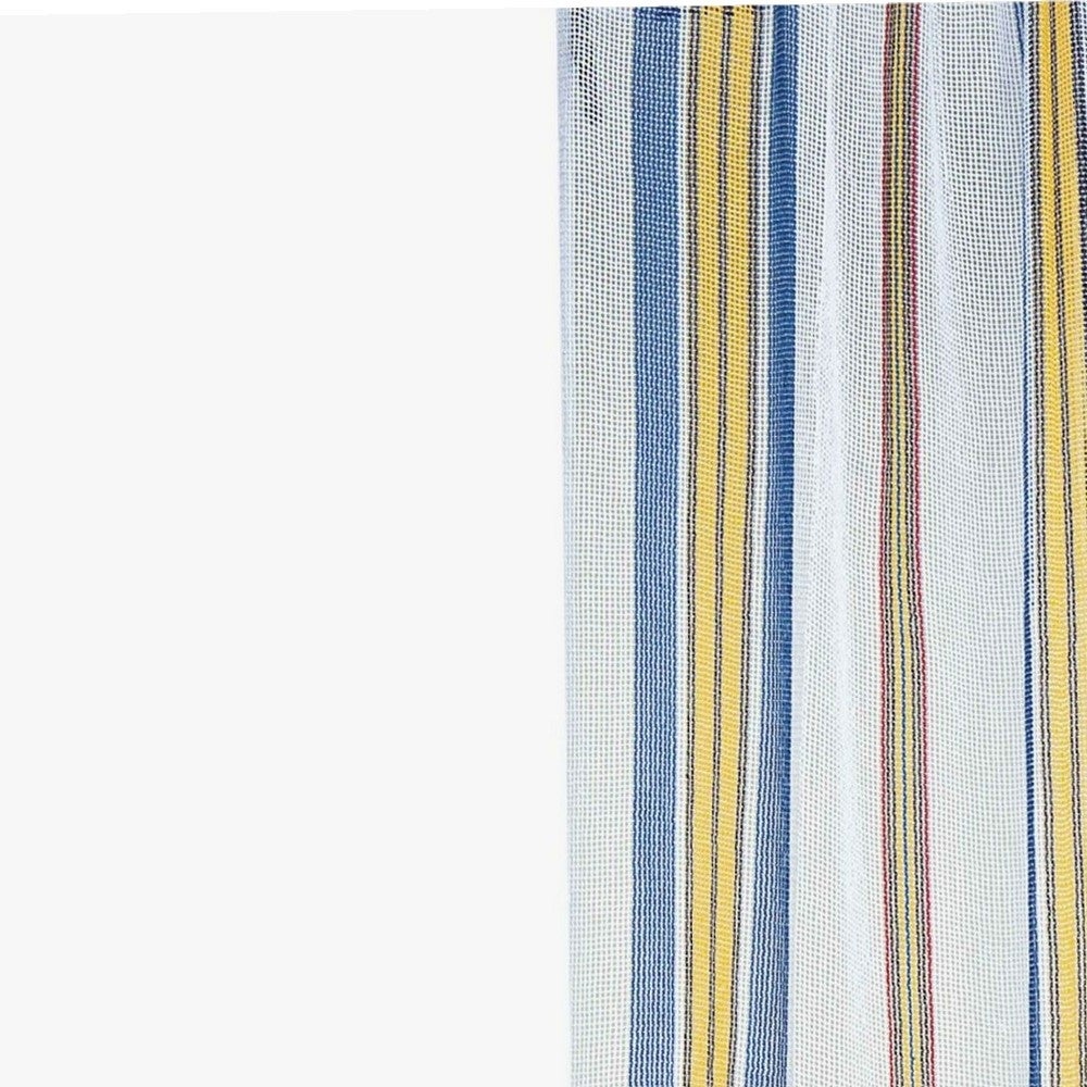 Rideau marseillais tissé Bleu (225 x 140 cm) - 3
