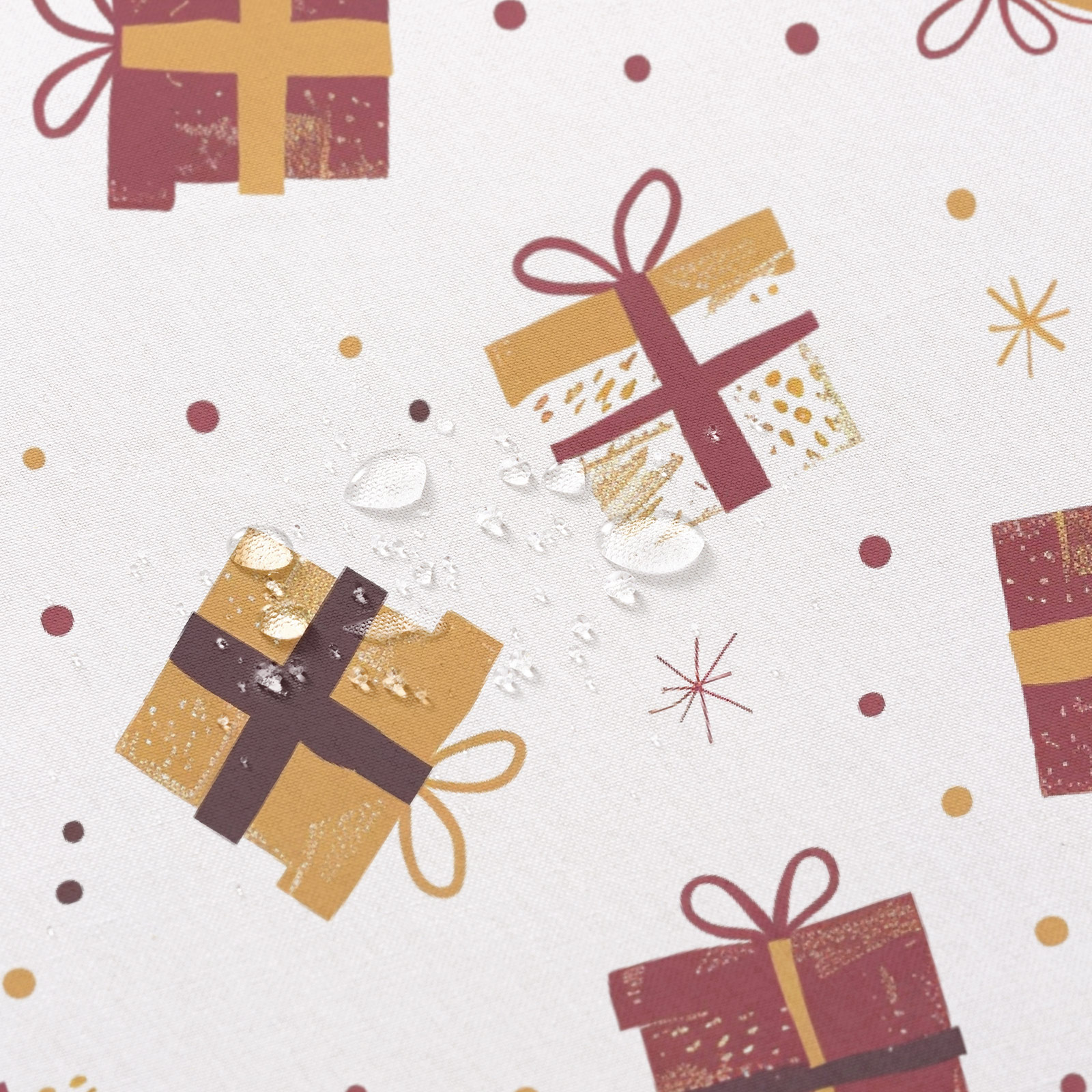 Tovaglia natalizia antimacchia rettangolare in tessuto di cotone 160x350 cm - Gift - 2