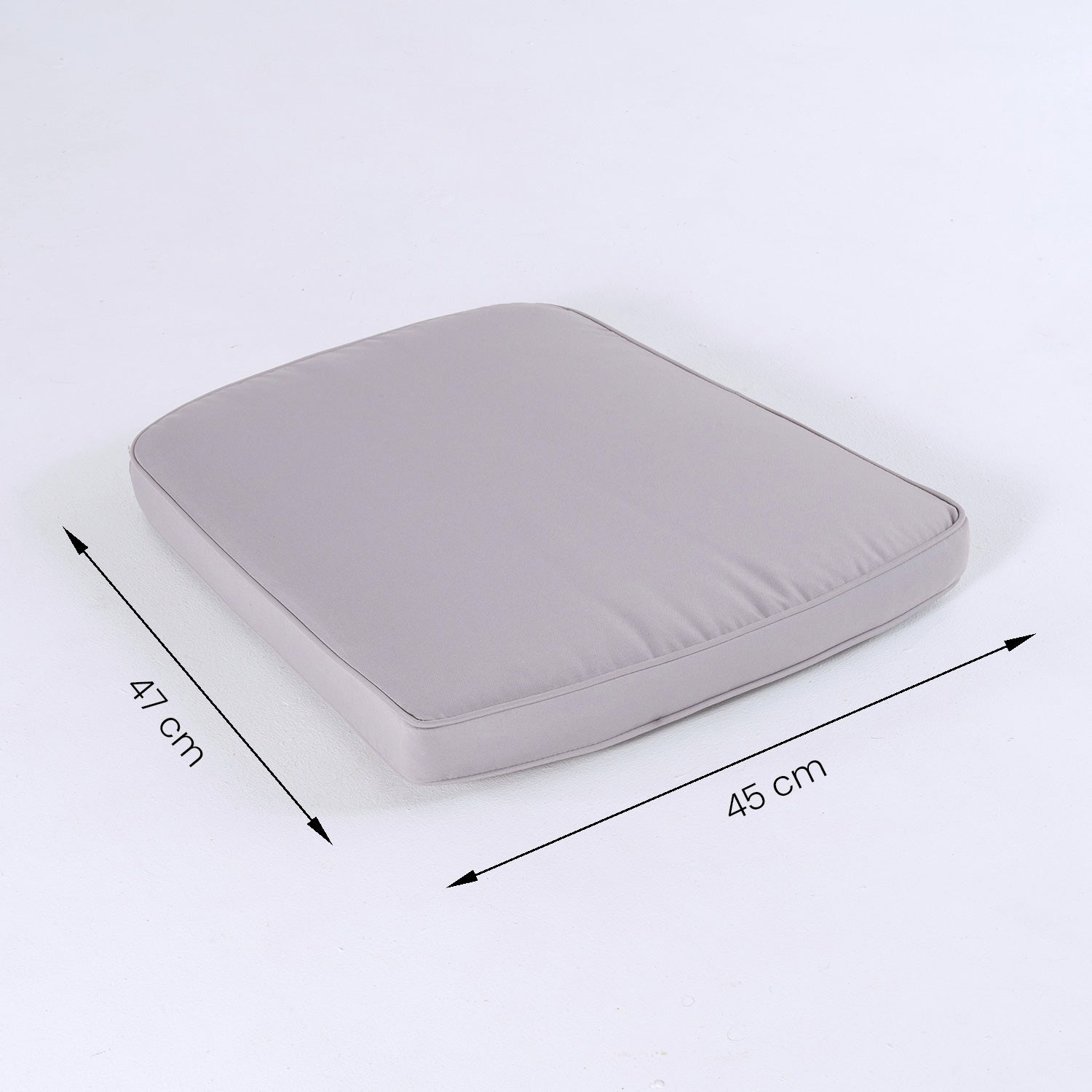 Pack de 6 cojines para sillas de jardín con forma curva color piedra, ajuste ergonómico 45x47 cm - 7