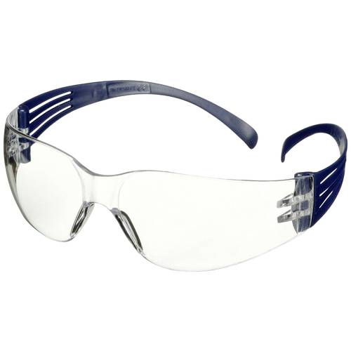 3M SecureFit SF101AF-BLU Lunettes de protection avec protection anti-buée, avec protection anti-rayures bleu