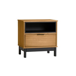 Lot De 2 Tables De Chevet Anouk IDMarket - Blanc, 1 Tiroir + Niche, Dimensions 20x30x50 Cm