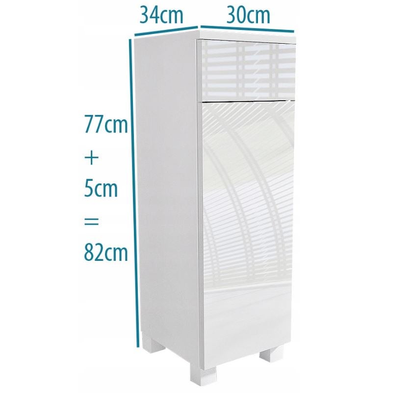 LAVEO 30 CM - Meuble salle de bain en BLANC laqué à accrocher ou poser - 4