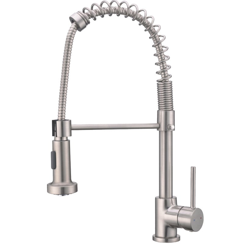 Plimo bateria zlewozmywakowa z ruchomą słuchawką prysznicową, wykończenie ze stali nierdzewnej