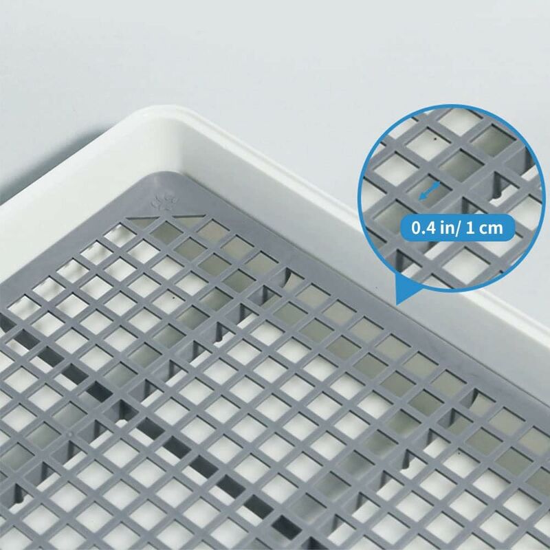 38x30x6.5 cm Bac à litière pour lapin surdimensionné avec grille bac à litière pour chat en cage bac à litière pour lapin surdimensionné - 4