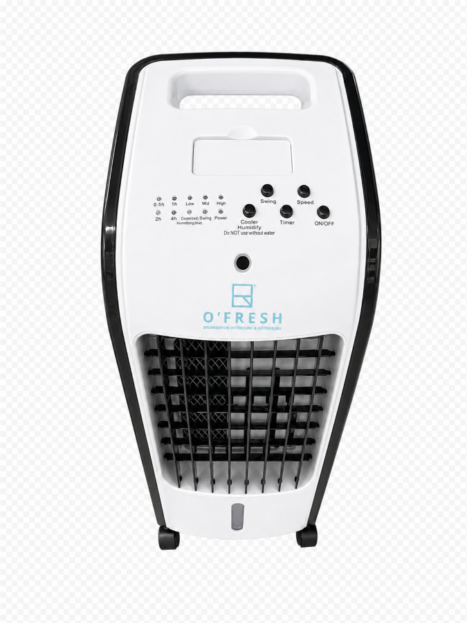 O'FRESH - Rafraichisseur d'air intérieur - 3 vitesses - Télécommande - Rafraichit 20 m² - Autonomie 8H - Silencieux - 7