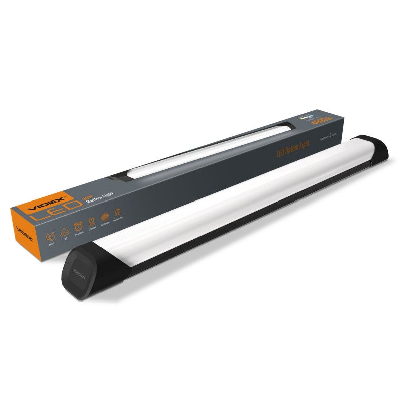 Lampa do garażu piwnicy LED Batten 36W 5000K 4000lm aluminium czarno-biała wym:4,5x60x6cm IP20 Videx