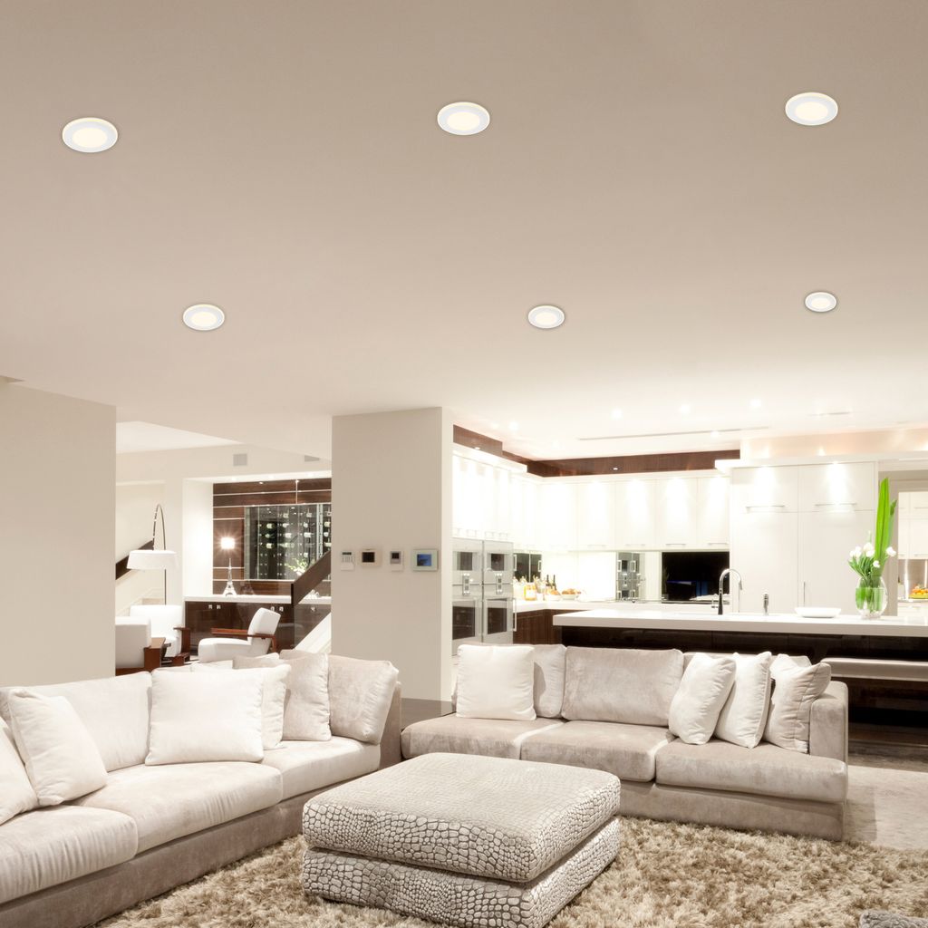 Lot de - spots LED encastrables - avec fonction veilleuse - 4,9W 425lm - 3000K - IP20 - blanc mat - B.K.Licht - 6