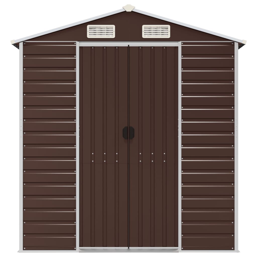 Maison Exclusive - Abri de jardin marron 191x640x198 cm acier galvanisé - 4