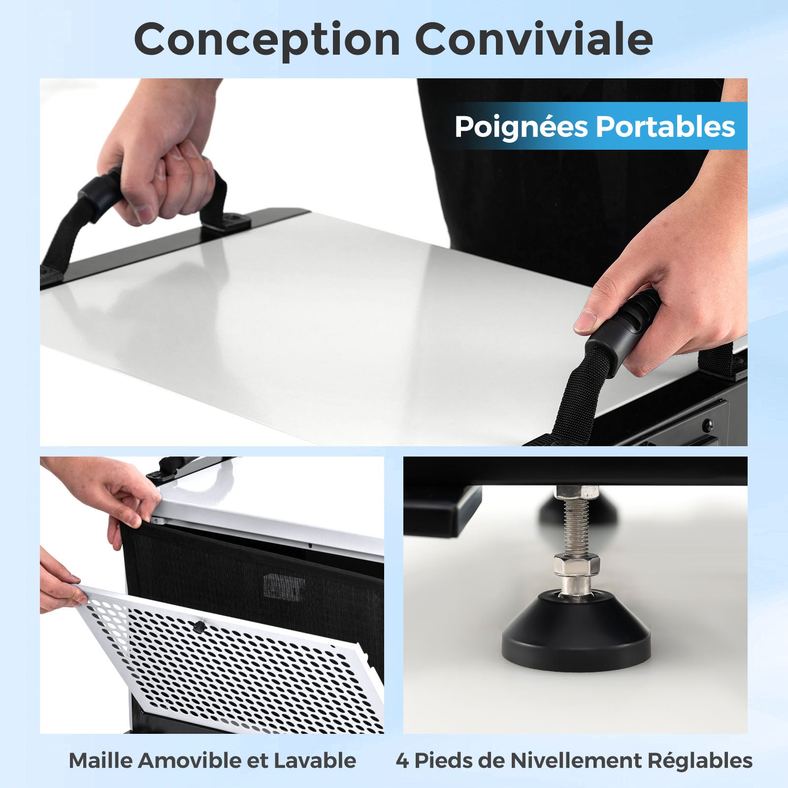 Déshumidificateur d'Air 58,5/Jour Jusqu'à 80m² avec 3 Modes, Minuterie de 24&nbsp;H, Tuyau de Vidange, Dégivrage Automatique, pour Sous-Sol, Blanc - 5