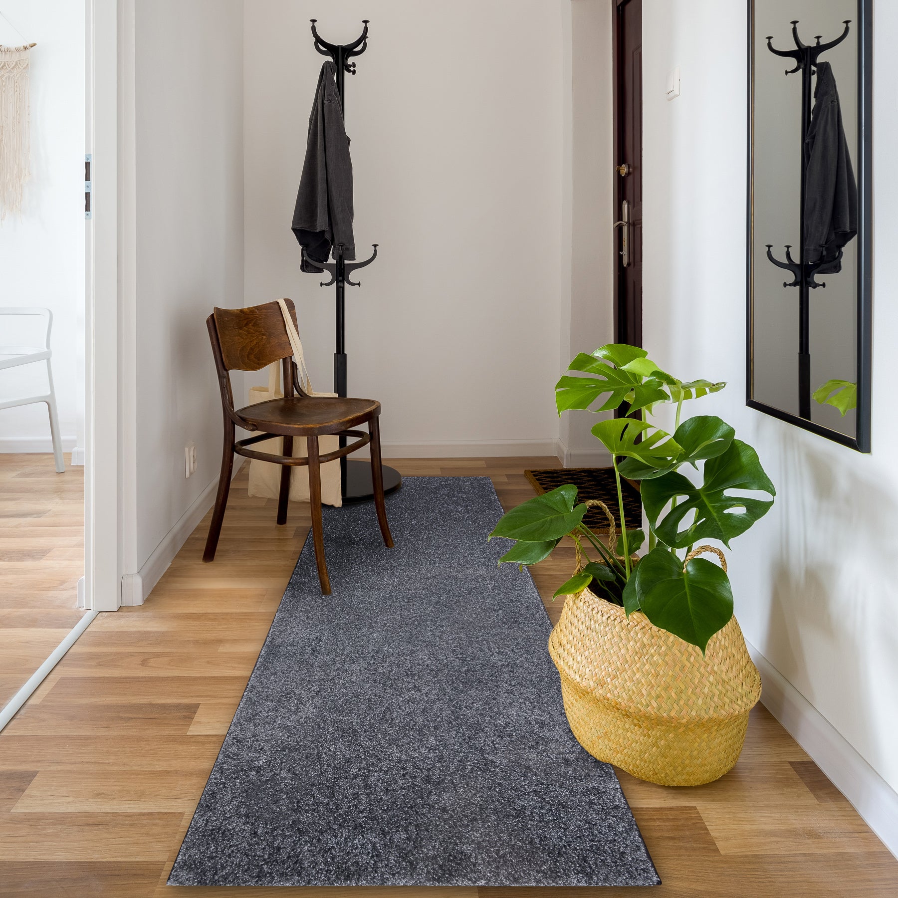 Chodnik SANTA FE szary 97 gładki, jednolity, jednokolorowy 110x370 cm - 4
