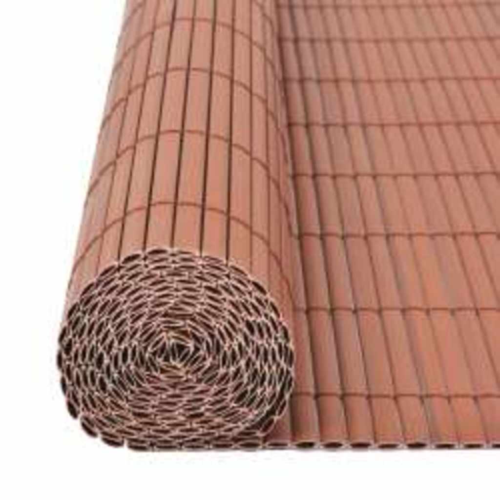 Clôture de jardin double face 110x300 cm Marron - 4