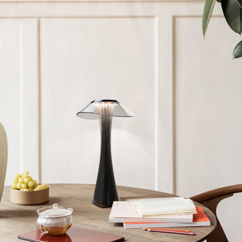Ładowalna lampa stołowa designerska lampa stołowa LED dotykowa ściemnialna tytanowa lampka nocna USB bezprzewodowa lampka biurko z akumulatorem i