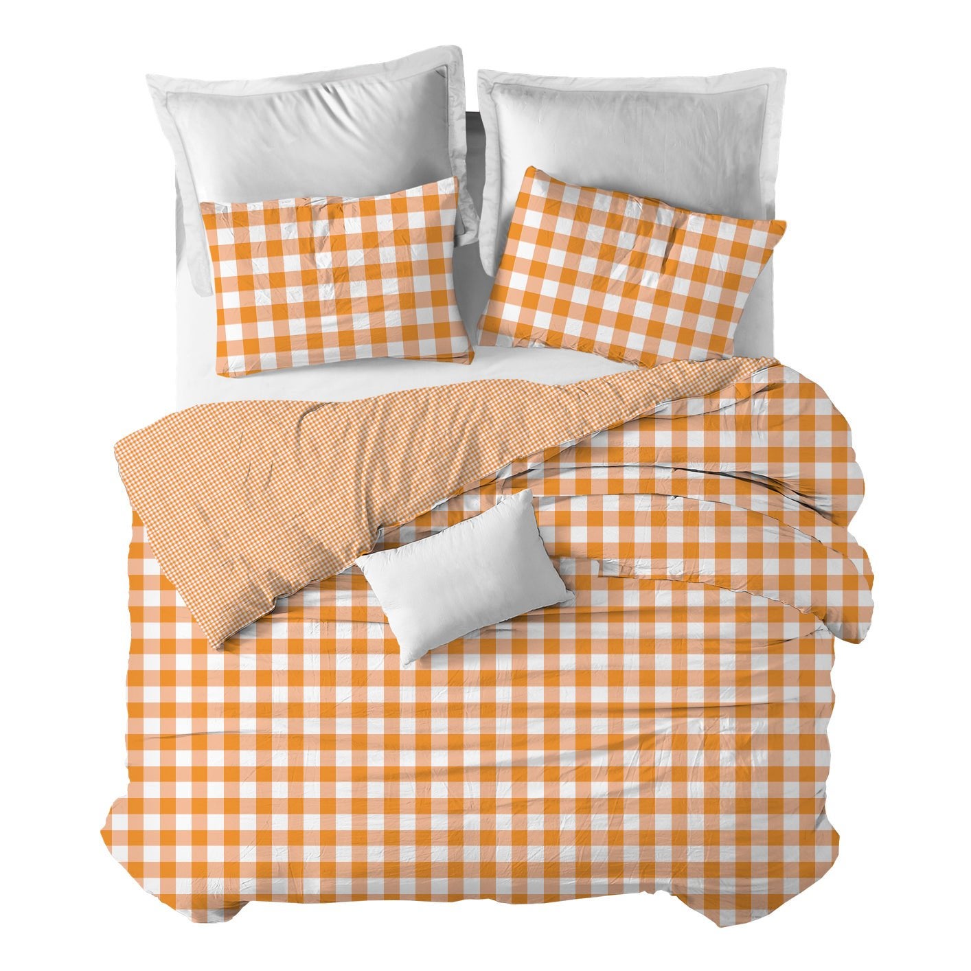 Copriumino Vichy 250x270 (Letto 160) Arancia - 2