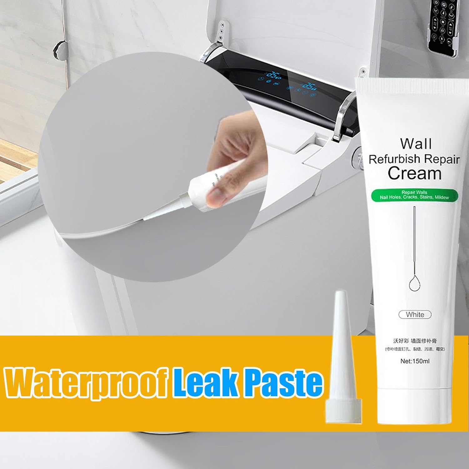 Mastic d'Étanchéité et Pâte de Réparation de Fuites à Base d'Eau (150 ...