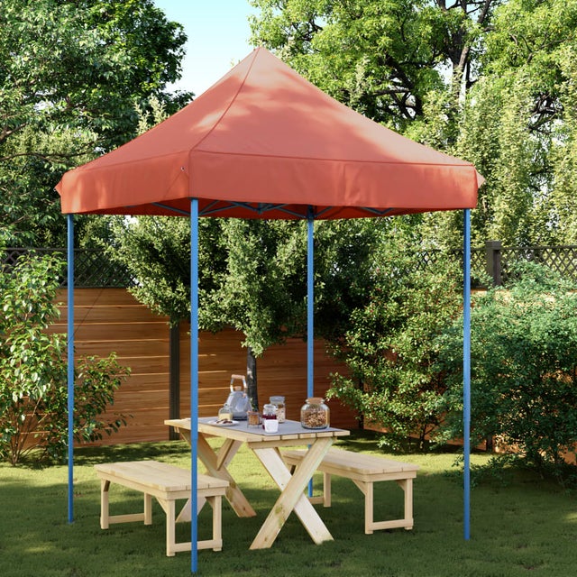 Tenda reception pieghevole e retrattile terracotta 200x200x306 cm