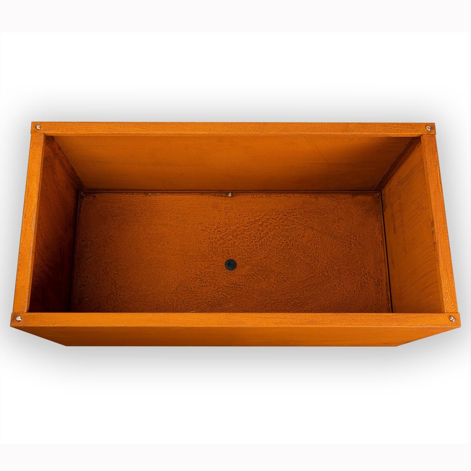 Köhko® Jardinière design (avec fond) en acier Corten Jardinière QUADER 100x40x40 cm - 2