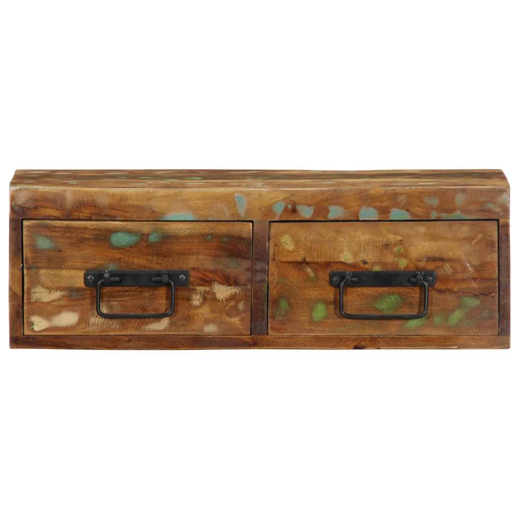 Móvel TV de parede em madeira maciça reciclada 60x30x19 cm - COMFORTXL - 5