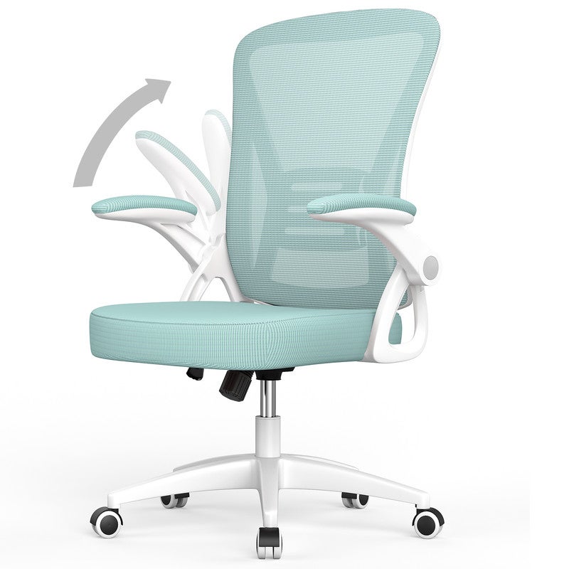 Fotel biurowy ergonomiczny RATTANTREE – z kółkami – podparcie lędźwiowe, regulowane oparcie – regulowana wysokość – zielony