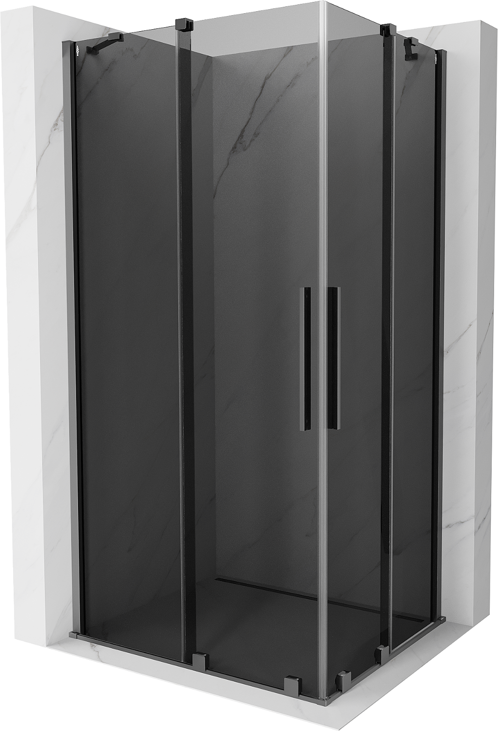 Mexen Velar Duo kabina prysznicowa rozsuwana 100 x 90 cm, grafit, gun metal - 871-100-090-42-95