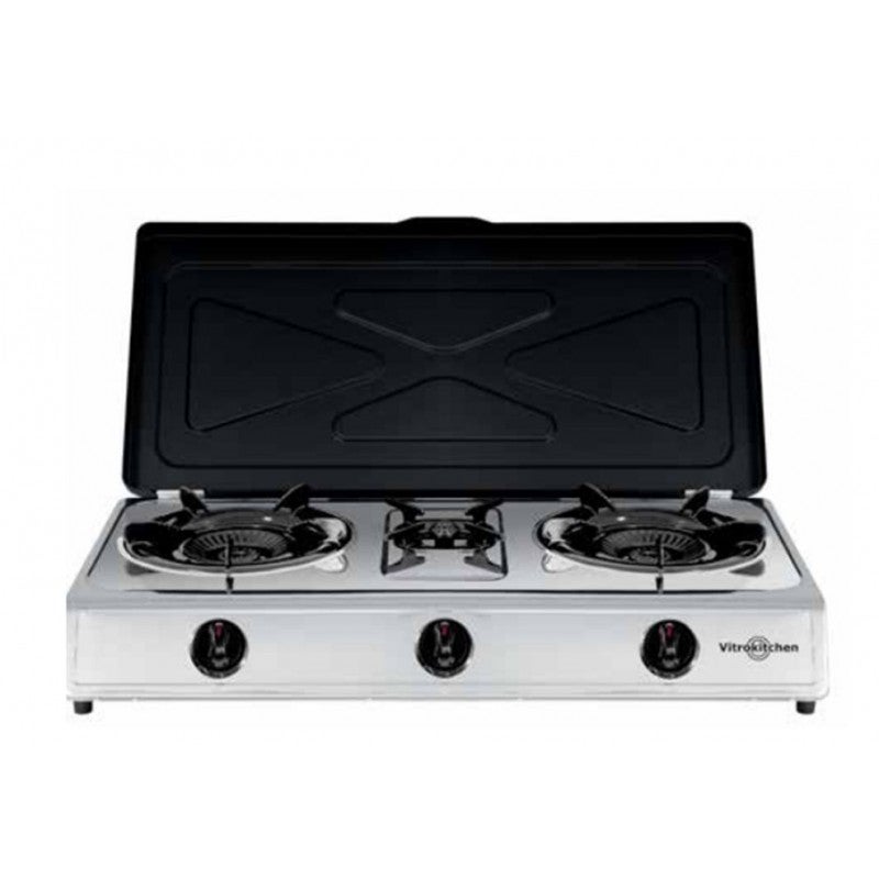 Vitrokitchen Gris Fogones De Gas 360Ib 3 Fuegos 710 Mm - Imagen 4