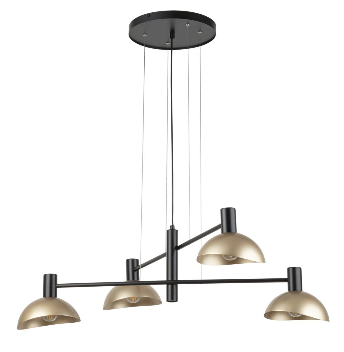 Lampa wisząca Artis czarno-złota 4xE14x40W dekoracyjna wym: 70 x 90 x 55 cm metal SIGMA