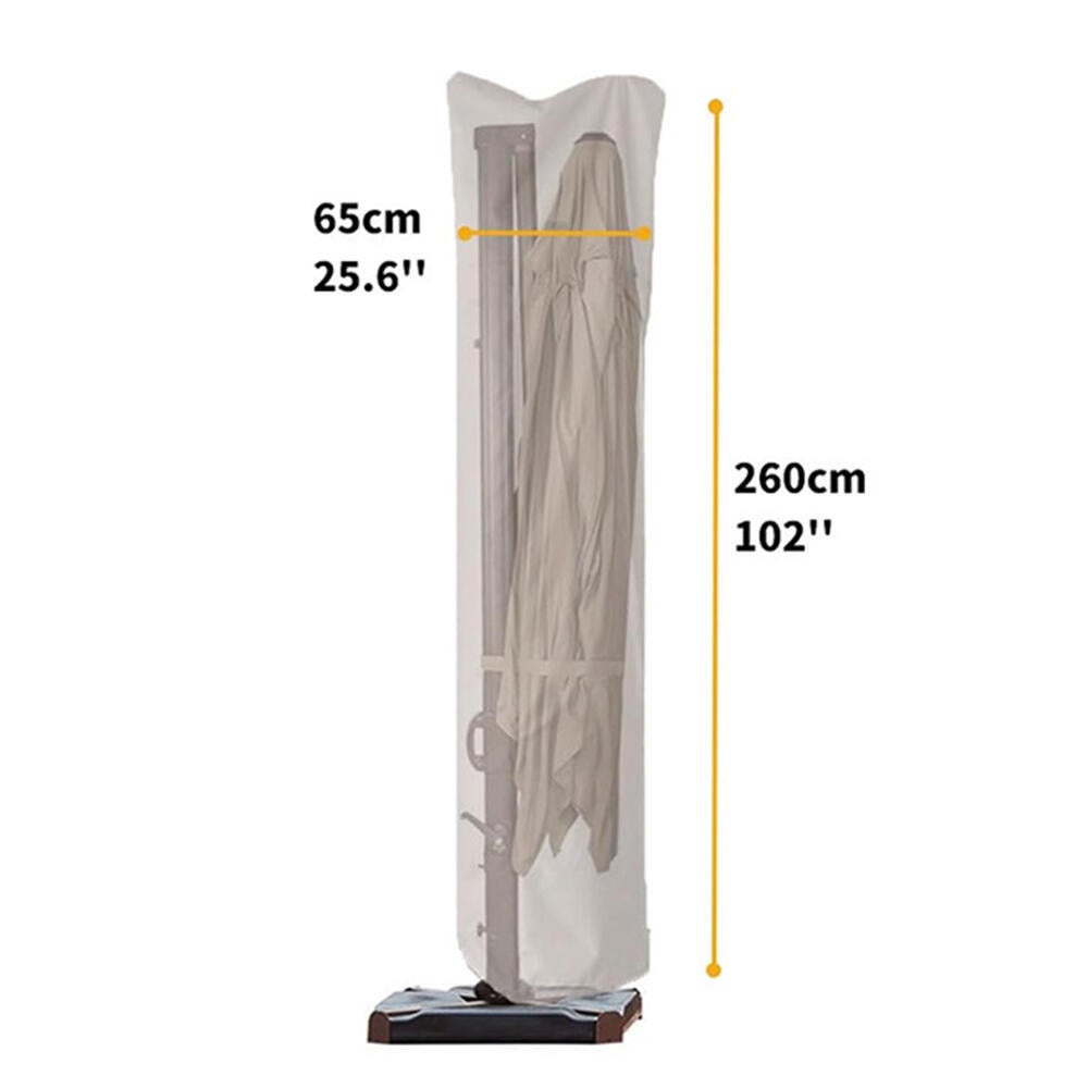 Housse de parasol déporté étanche | Housse de parasol d'extérieur robuste avec fermeture éclair | Parapluie cantilever incurvé et poteau droit - 2