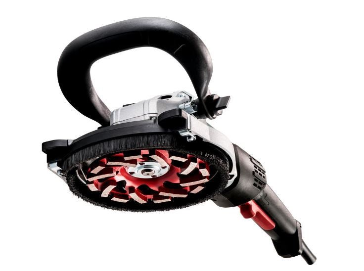 Ponceuse de rénovation metabo rsev 19-125 rt + meule boisseau diamantée matériaux abrasifs - 603825720 - 4