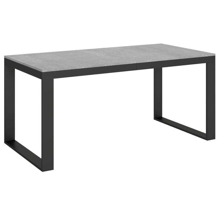 Stół rozkładany 90x180/440 cm Tecno Evolution Cement rama antracyt