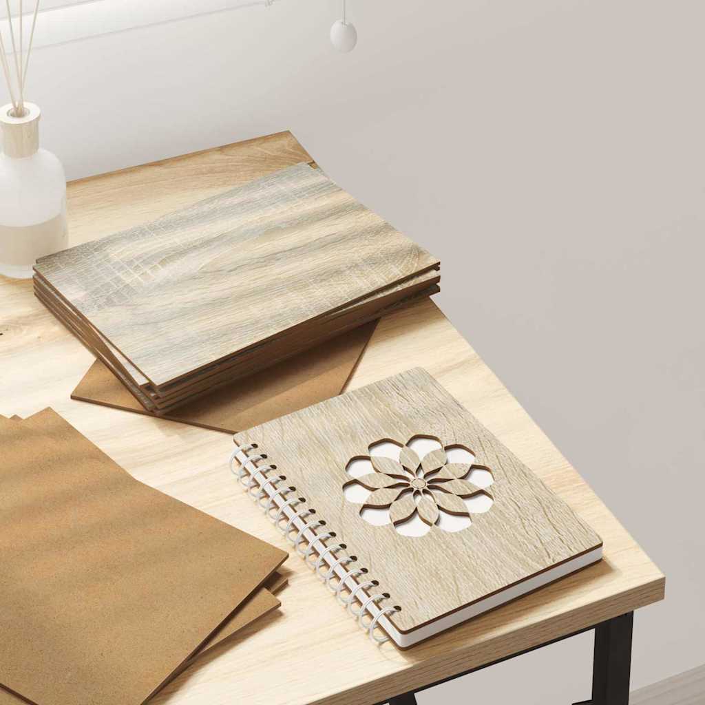 VidaXL 12 Paneles Decorativos De Madera De Roble Ahumado | 30 X 42 X 0.27 Cm, Rectangulares, Para Manualidades Y Proyectos Creativos | Uso Interior