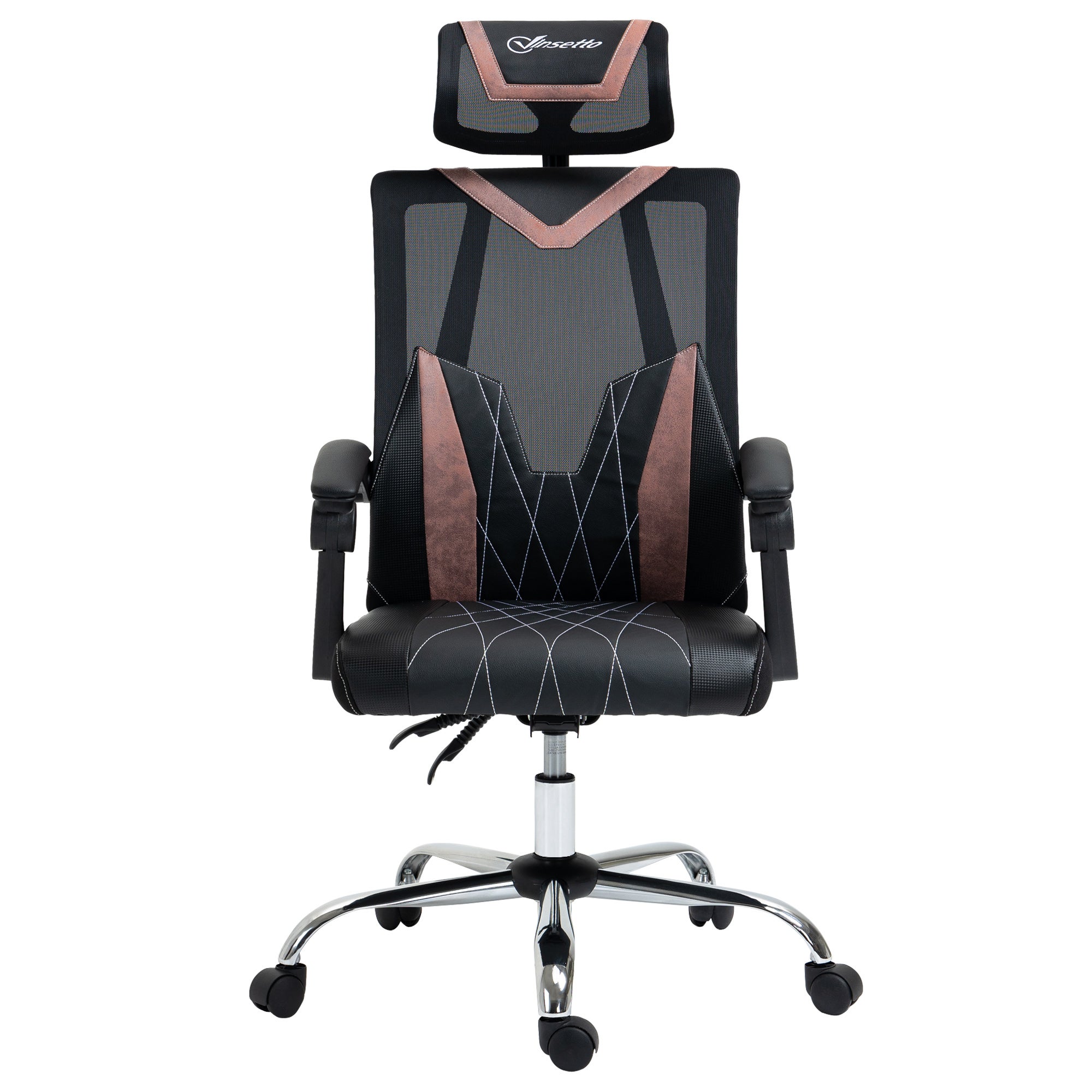 Vinsetto Sedia Ufficio Ergonomica con Poggiatesta Regolabile