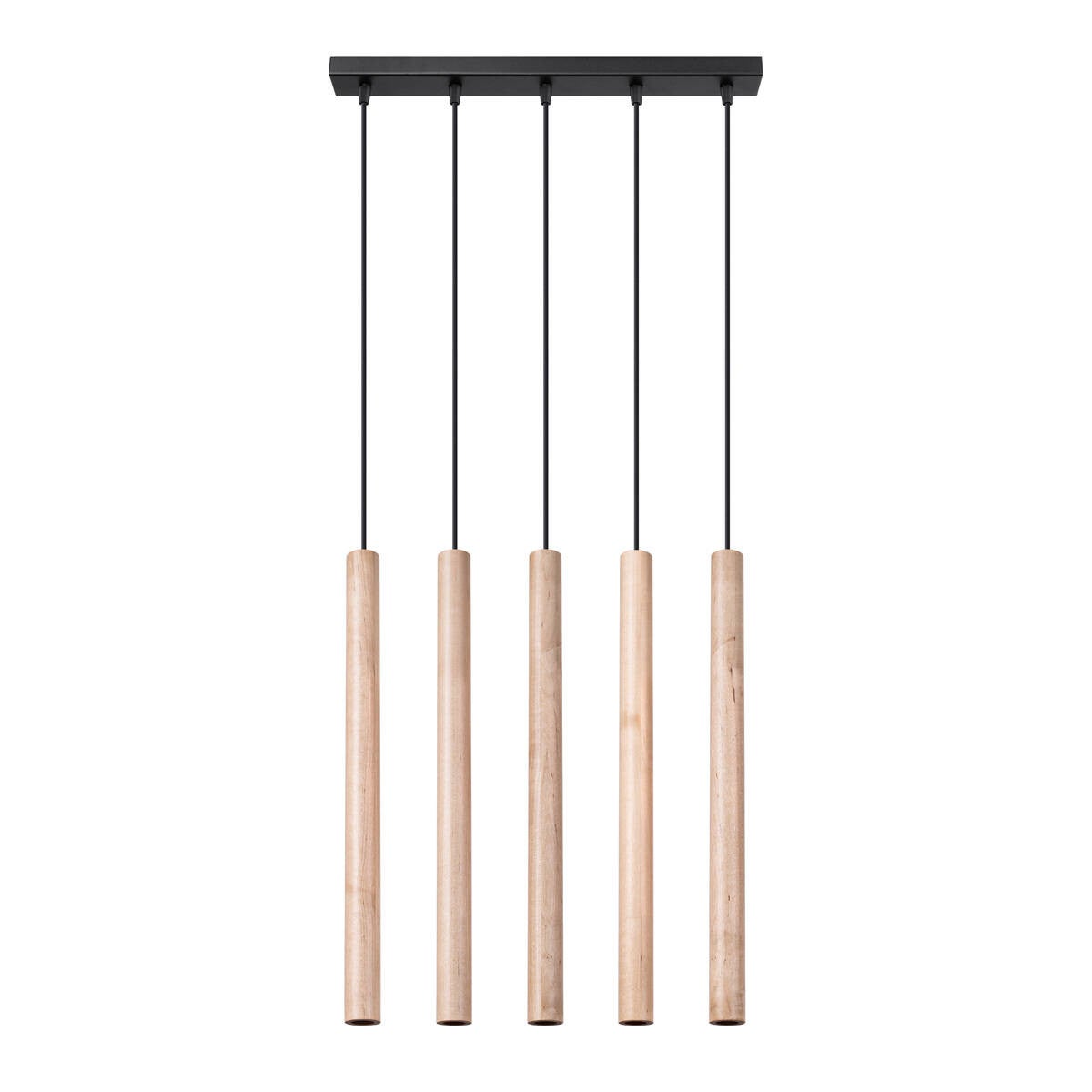 Lampa wisząca Pastelo drewno 5xG9x8W wym: 100 x 45 x 5 cm metal Sollux Lighting