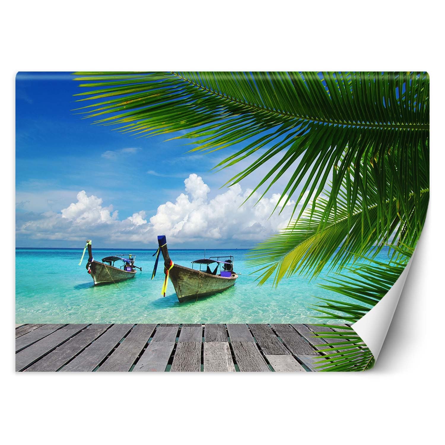Fototapeta, Tropikalna plaża palmy natura 300x210