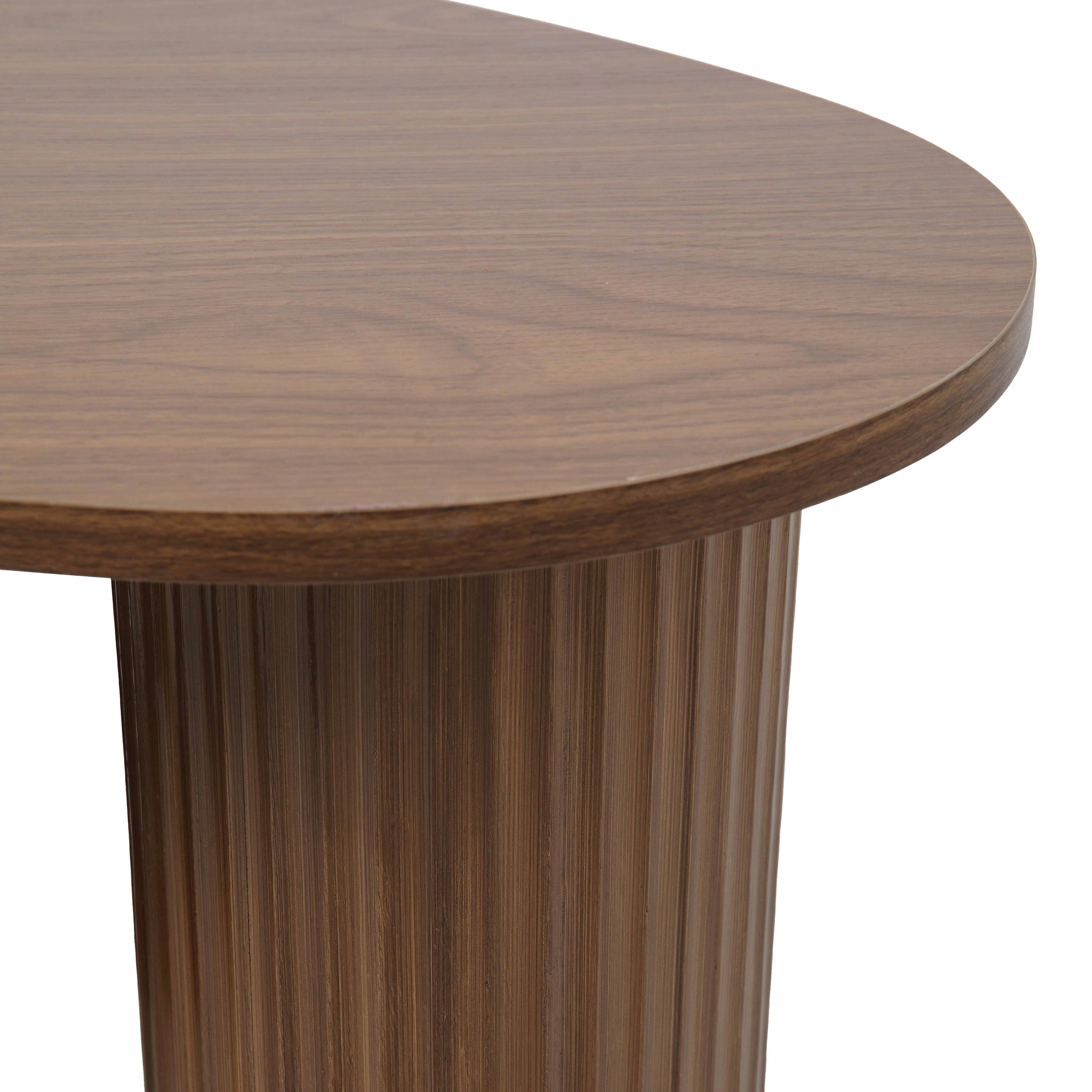 Table basse en MDF décor mélaminé bois foncé - 6