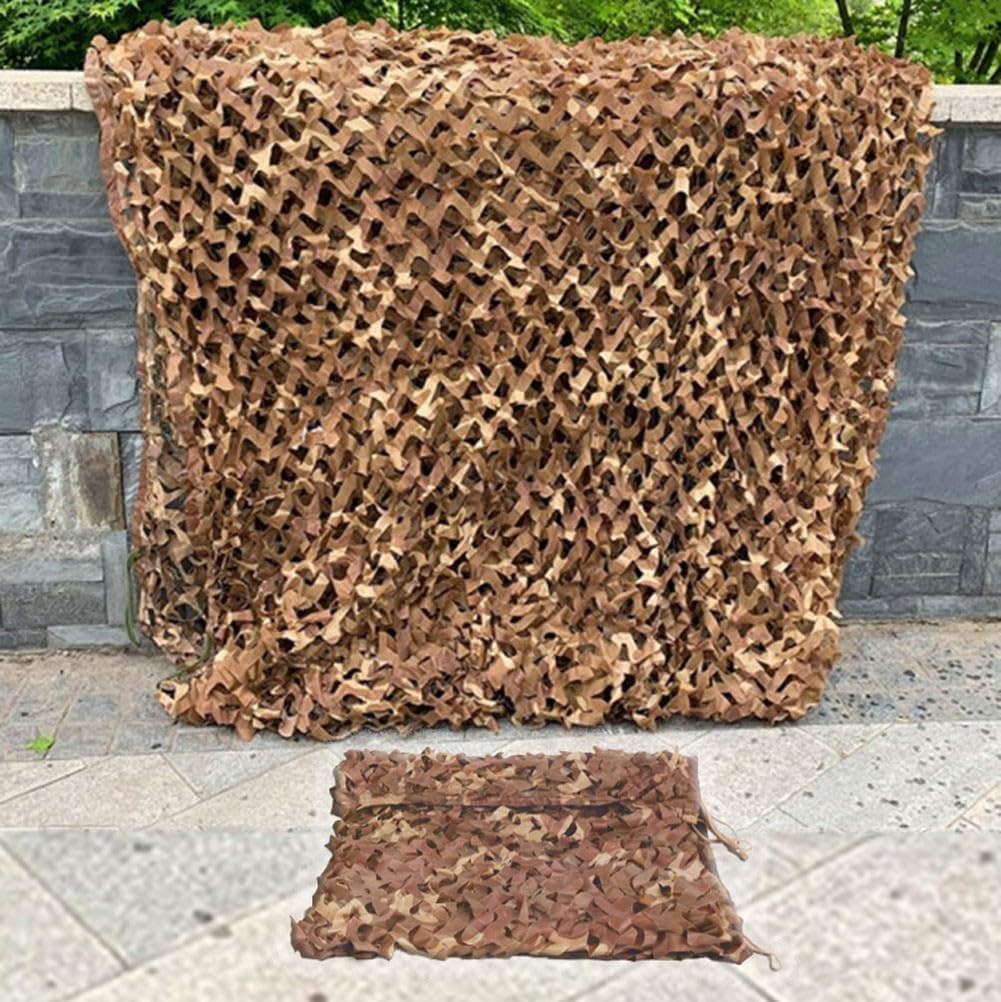 Siatka maskująca piaskowa – wzmocniona siatka maskująca 1,5 x 4 m – krem przeciwsłoneczny, wojskowy, kempingowy, myśliwski, wojskowy, dekoracyjny, daj