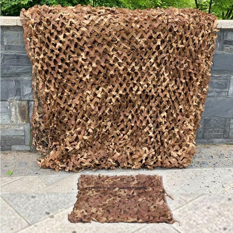 Siatka maskująca piaskowa – wzmocniona siatka maskująca 1,5 x 4 m – krem przeciwsłoneczny, wojskowy, kempingowy, myśliwski, wojskowy, dekoracyjny, daj