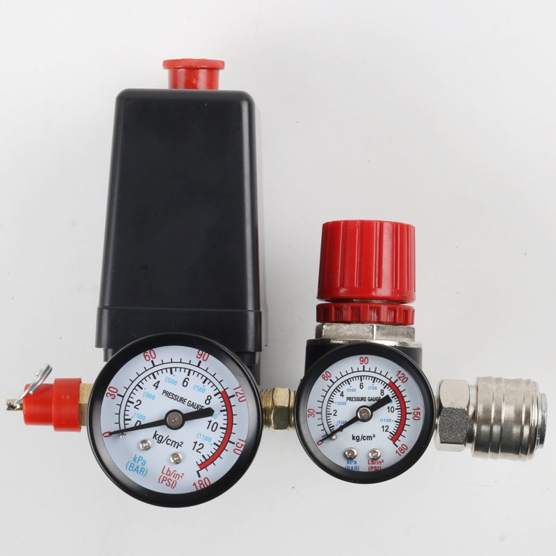 220V compresseur d'air pièces pompe à air régulateur régulateur européen support assemblage pressostat d'air assemblage - 2