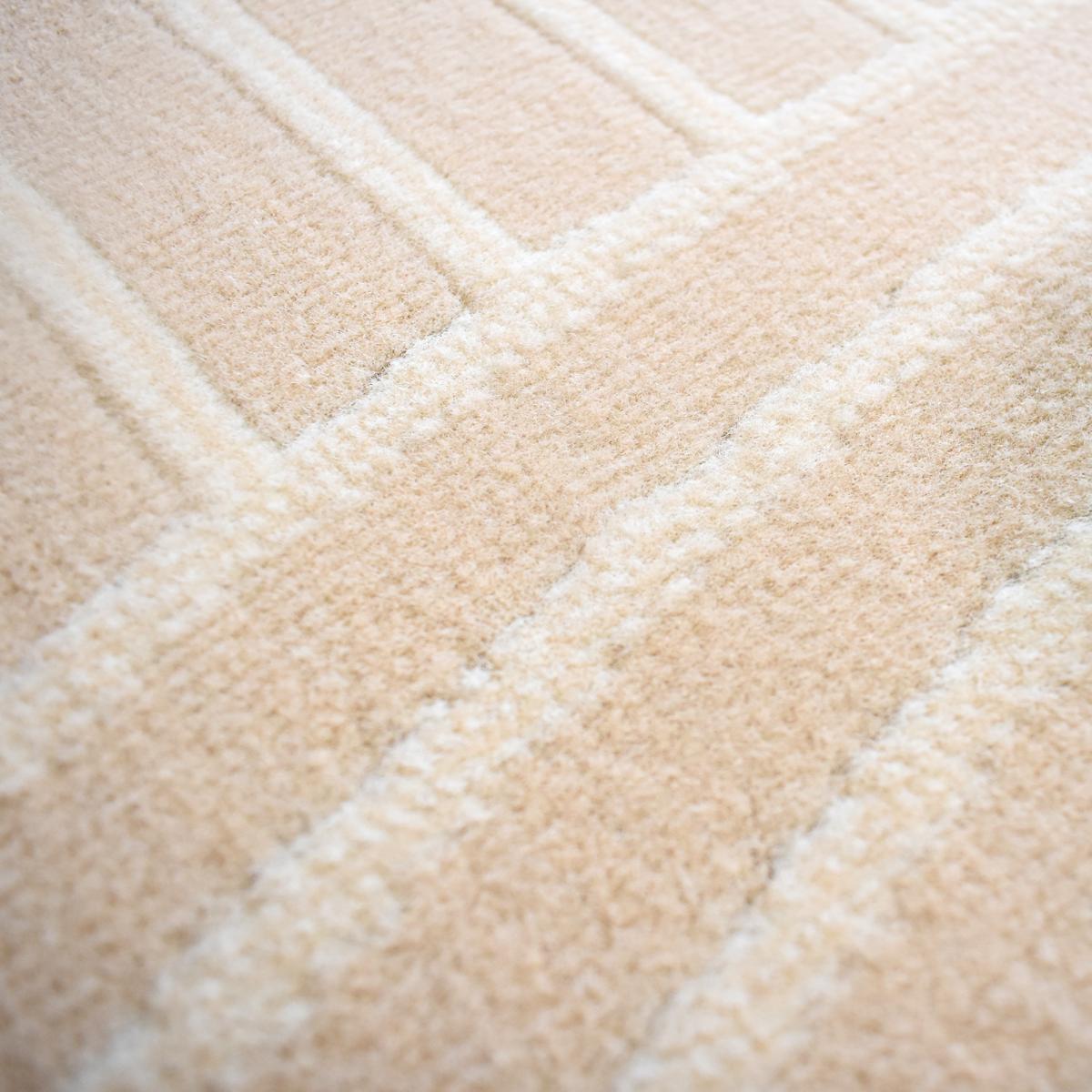 tapis salon 200x290 tissé beige rectangle motif géométrique LYN49 ARCROL - 3