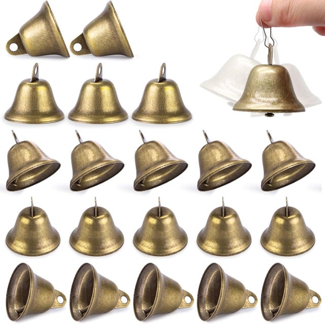 20 Pièces Petite Clochette Vintage Bronze, Clochette Artisanat Clochette Vintage, Cloches de Noël pour Décorations DIY